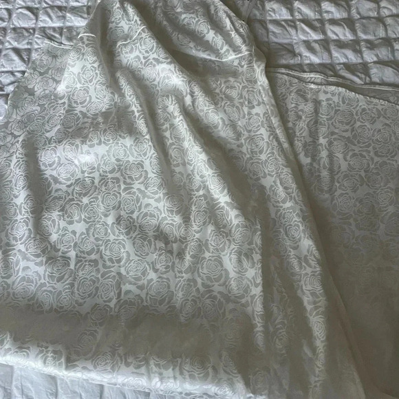 For love & Lemons white brocade satin open slits halter maxi dress - Picture 6 of 8